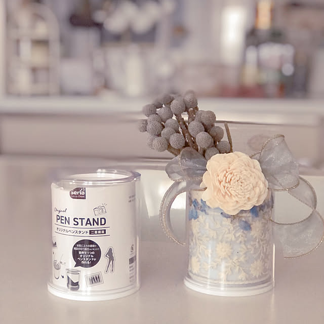 ペンスタンド,seria,10分でできる,ハンドメイド,4枚投稿です♡,My Shelf hiroの部屋