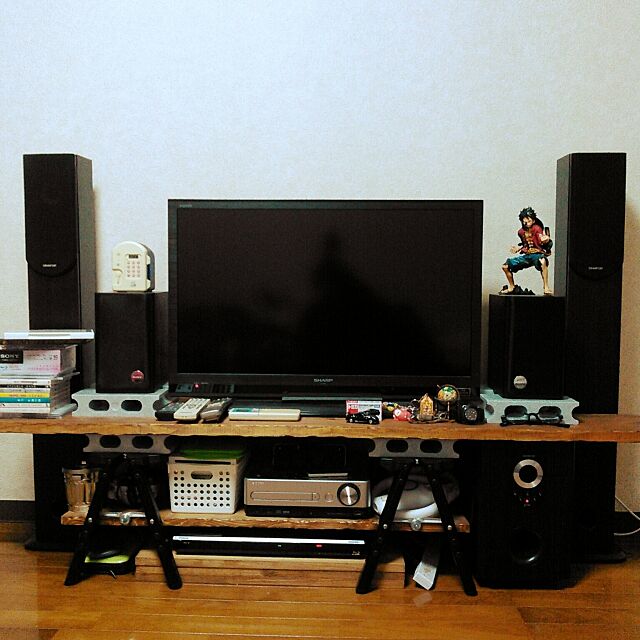 Lounge,テレビ周り,テレビ台DIY,オーディオ sho_hei_kの部屋