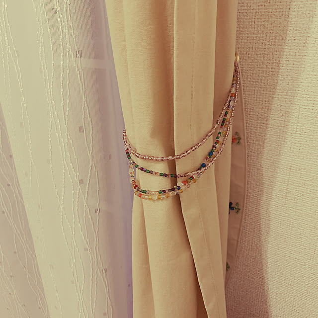 カーテン,一人暮らし,ハンドメイド,パーツ,ビーズ ez33cの部屋