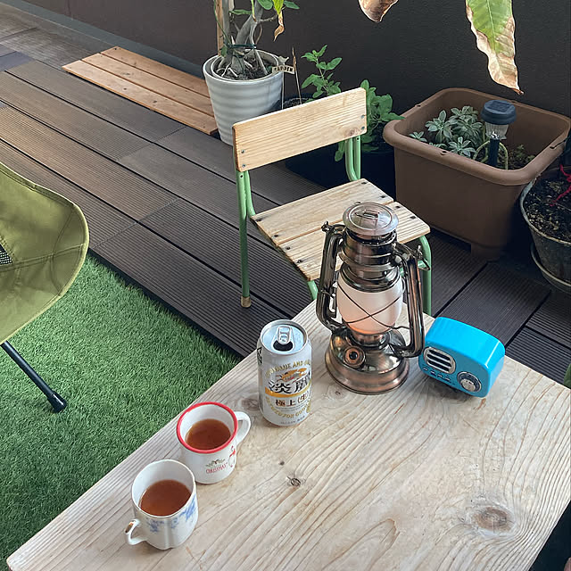 ベランダガーデン,人工芝,子どもと暮らす,植物のある暮らし,山善グランドデッキパネル,観葉植物,バルコニー,クリスマス,Bathroom ofumifumishiiの部屋