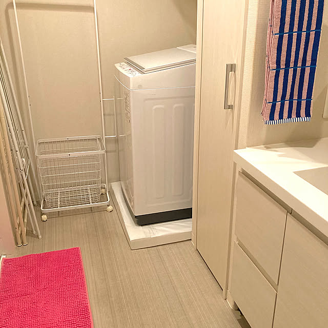 Bathroom,洗濯機カバー,洗濯機まわり,洗濯機パンカバーDIY,洗濯機パンカバー,洗濯機パン隠し,洗濯機周り,暮らしのひとコマ Rio333の部屋