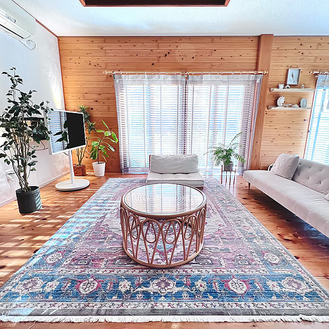Lounge,観葉植物のある暮らし,海外風インテリア,IKEA,DIY,ニトリ,ウッドブラインド,ホワイトインテリア,北欧インテリア,海外インテリア,木の家,オーダーカーテン,オーダーブラインド,ホワイト&ウッド mamyuの部屋