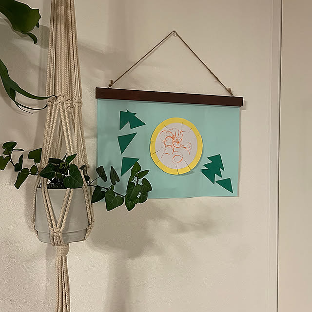 こどもと暮らす,10分でできる,100均,DIY,観葉植物,ダイソー,On Walls,こどものいる暮らし A.Iの部屋