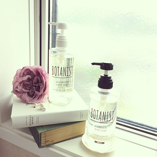 Bathroom,洋書BOX,海外インテリアに憧れて,ボディーソープ,botanist,こどもと暮らす。 pugholicの部屋