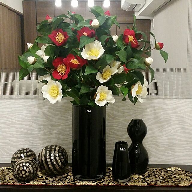 Lounge,お正月,椿の花,テーブルランナー作りました,LSAのベース,金襴,RC愛知 hello_kyoko_813の部屋