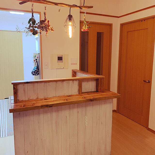 DIY,キッチンカウンター,つくえ,ブライワックス,カラーボックス,Lounge Chiakiの部屋