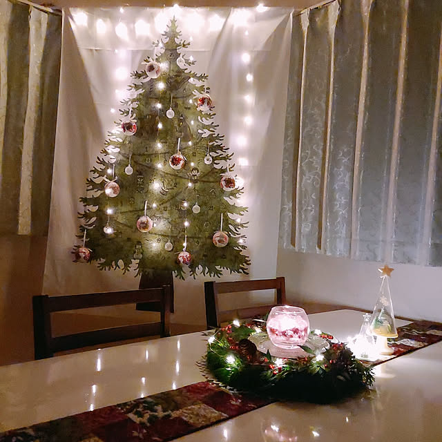 Bathroom,クリスマス,タペストリー,ファブリックポスター,nunocoto fabric,フォロワーさんに感謝♥,いいね！ありがとうございます♪,lovesspongebobちゃんの作品,サリュのオーナメント,ダイソーのオーナメント,コメントスルーで大丈夫です♡,癒し♡,見てくれてありがとう♡ aikkoの部屋