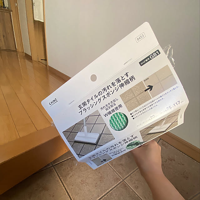 Entrance,玄関タイルブラシ,玄関タイル掃除,Cainz,カインズ,玄関掃除,大掃除 machahomeの部屋