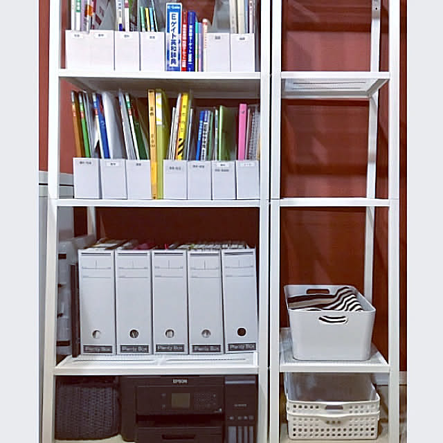 ボックスファイル,プレンティボックス,勉強机,インテリア,100均,IKEA,My Desk A_plusの部屋