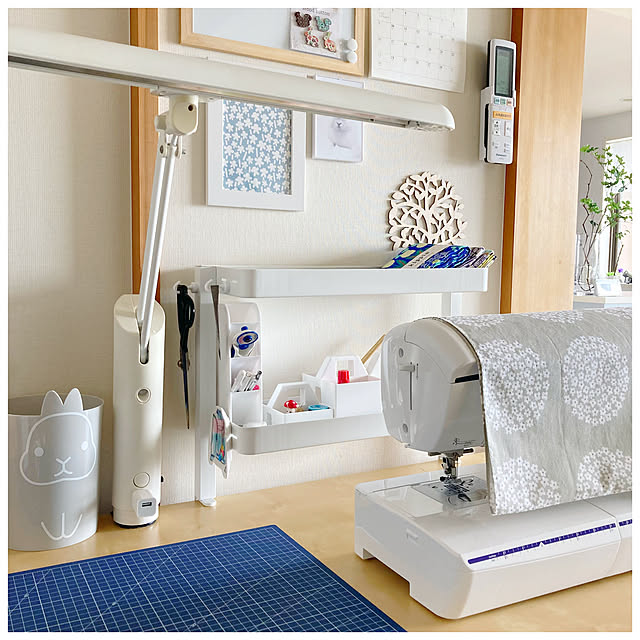 IKEAデスクシェルフ,ミシンコーナー,和室ミシンコーナー,IKEAとセリアで裁縫道具棚,IKEAデスクアクセサリー,My Shelf,IKEAのVATTENKAR ksfioriの部屋