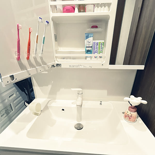 Bathroom,不便を感じない生活,必要最低限のものしか置かない,必要最低限の物,必要最低限,トレー,歯ブラシホルダー,セリア,100均グッズ,100均アイテム,100均,すっきり暮らす yunyumの部屋