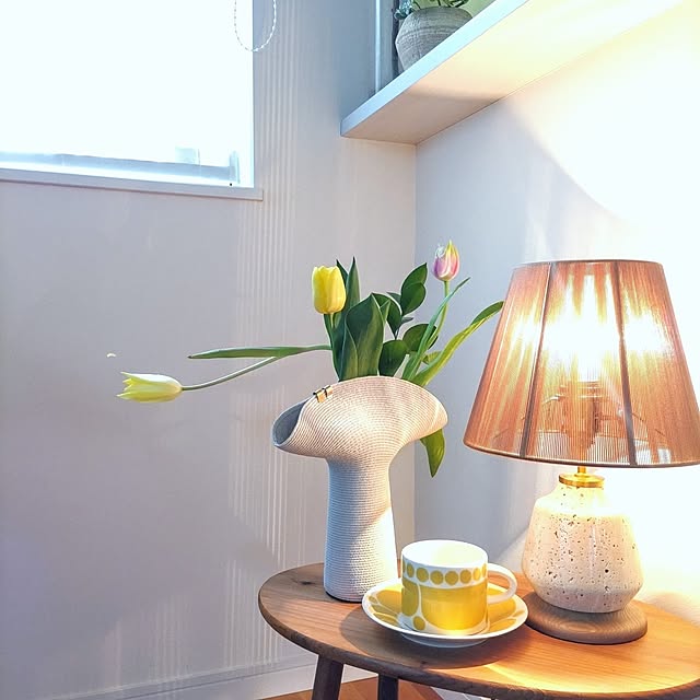Lounge,観葉植物,間接照明,ディスプレイ,ACTUS,春,窓辺のインテリア,春色インテリア,リビングインテリア,花,マグカップ,RoomClipショッピング,フラワーベース,花瓶 .Haの部屋