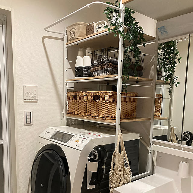 Bathroom,IKEA ランタン,ランドリーラック,IKEA,フェイクグリーン Miharuの部屋