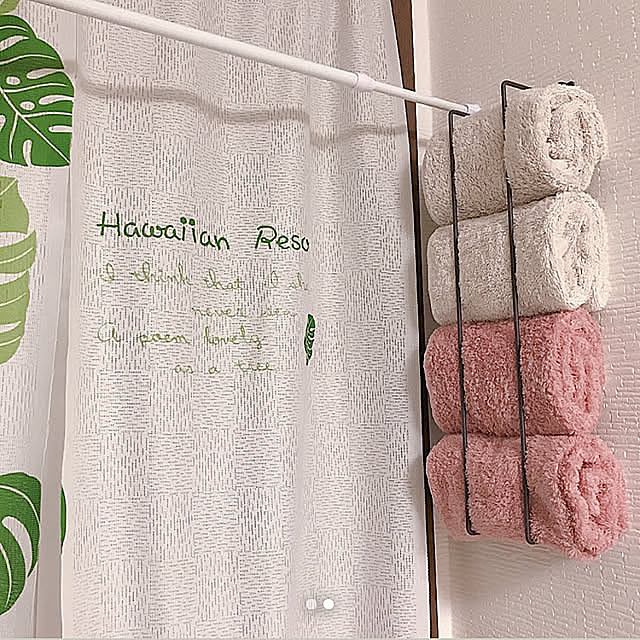 Bathroom,見せる収納,セリアのアイアンバー,壁面収納,2LDK,賃貸アパート,コメントお気遣いなく(⁎ᴗ͈ˬᴗ͈⁎),いつも見てくださって感謝です(^^),プチプラインテリア,賃貸でも楽しく♪,イベント参加,スッキリ暮らす,心地よい暮らし,プチプラで楽しむ,つっぱり棒 natsuの部屋
