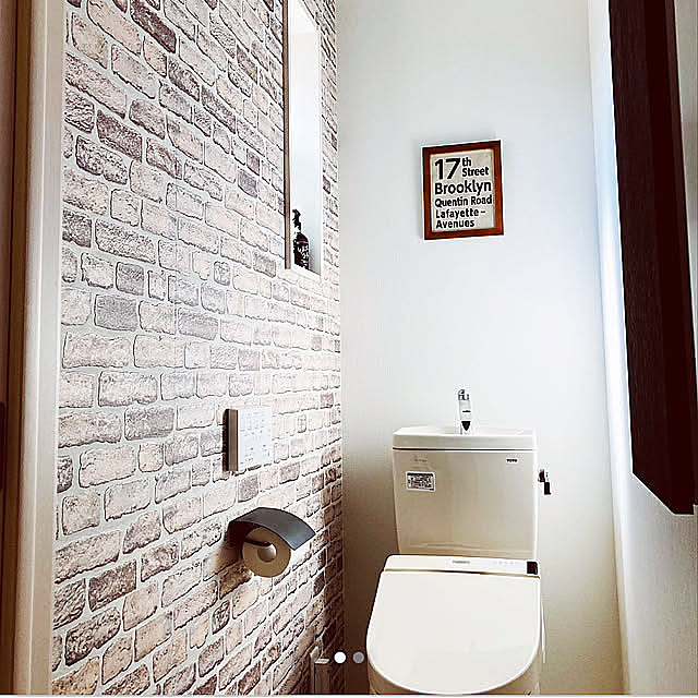 Bathroom,トイレのインテリア,DIY,カインズ,LAKOLE,雑貨,アクセントクロス,男前 Royの部屋