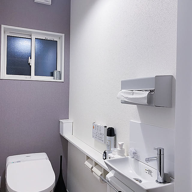 ideaco,ペーパータオルホルダー,TOTO,アクセントクロス,Bathroom keiの部屋