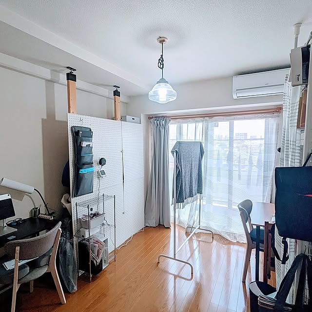 Overview,模様替え,仕事部屋,リモート部屋,引っ越し予定,ラブリコでDIY,有孔ボード収納,生活感満載♡ m__mtmtの部屋