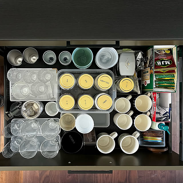 ものを増やさない,マグカップ収納,グルーピング収納,食器収納,飲み物収納,コップ収納,引き出し収納,キッチン収納,整理収納アドバイザー準1級,Kitchen 75の部屋