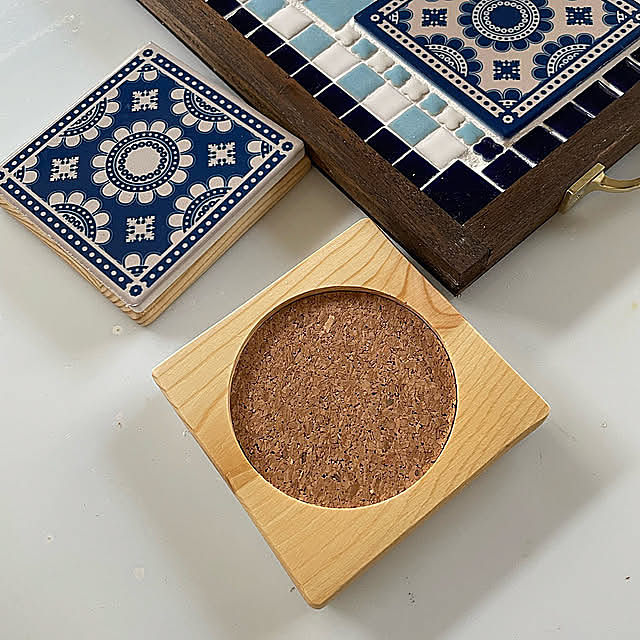 Kitchen,100均,リバーシブル,コースター,タイル,10分でできる,20250509mag momocchiの部屋