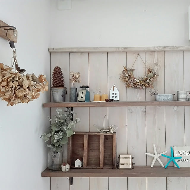 My Shelf,ナチュラルアンティーク,朝の１枚,雑貨,古いもの,ダイソー,100均,ヒトデ kokkomachaの部屋