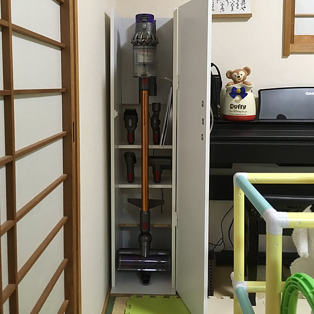 ダイソン収納,ダイソン収納スタンド,ダイソンコードレス掃除機,ハンドメイド,DIY,コーナン木材,My Shelf mioriの部屋