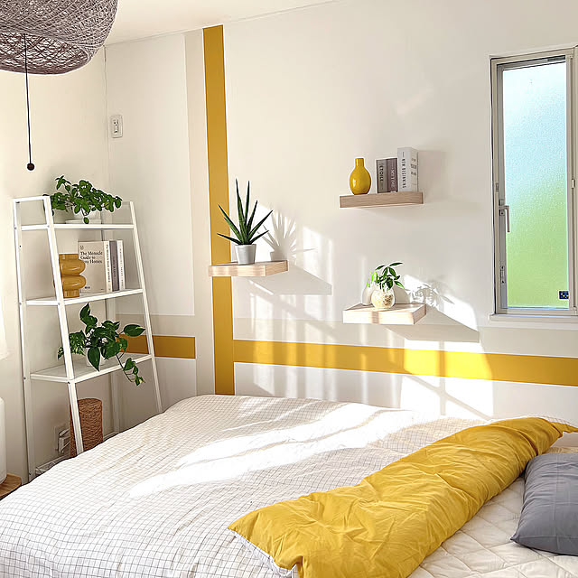 Bedroom,寝室の壁,寝室インテリア,ナチュラルインテリア,DIY女子,ありがとうございます♡,インテリア大好き,いいね、お返しができなくてごめんなさい。,インテリアを楽しむ,インテリア,DIY,北欧インテリア yumimaruの部屋