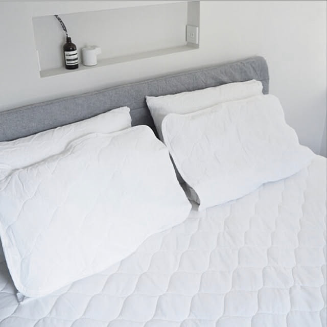 アンジェwebshop,枕カバー,敷きパッド,寝具,ベッド,ひんやり寝具,モノトーンインテリア,楽天roomに載せてます,ig... @mariiiiijennu,Bedroom mariの部屋
