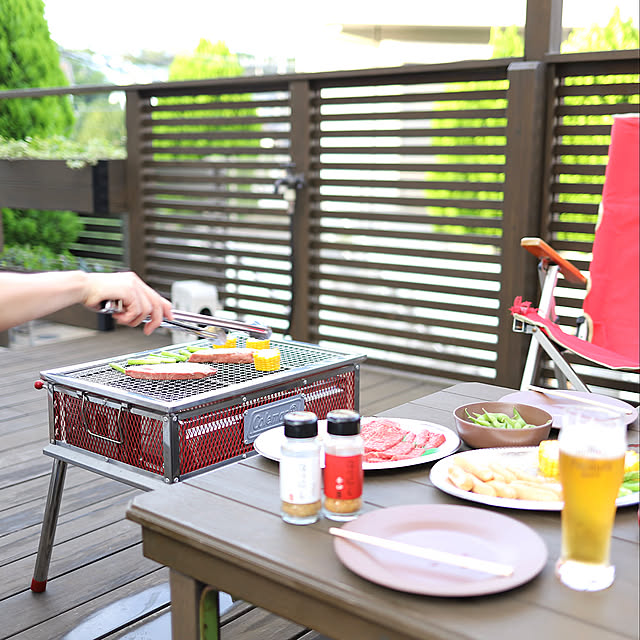 BBQ,お家じかん,ウッドデッキガーデン,アウトドアスパイスほりにし,コールマン,おうちアウトドア,見てくださってありがとうございます,ウッドデッキのある暮らし,夏,On Walls tomoccoの部屋