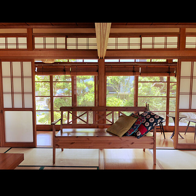 Lounge,IKEA,和モダン,障子,ソファー,長椅子,和の暮らし,日本家屋,縁側,和室 Natsumiの部屋