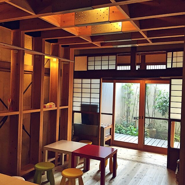 Overview,昭和レトロ,長屋,耐震シェルター,杉,無垢材,IKEA,庭 NORiの部屋