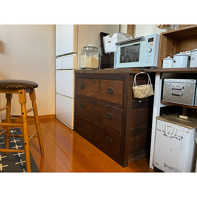 古道具のある暮らし,古家具のある暮らし,古い箪笥,レトロ,いいね！ありがとうございます◡̈♥︎,イベント参加,皆さまのお部屋に訪問出来ずごめんなさい！,分譲アパート,複数投稿,Kitchen meguko.ryanの部屋