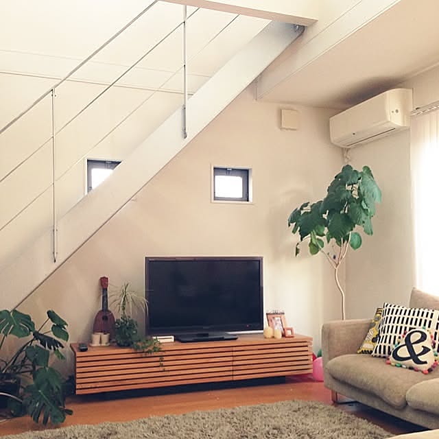 Lounge,IKEAラグ,アクタスTVボード,植物,アクタス ソファ,IKEA Mayu821の部屋