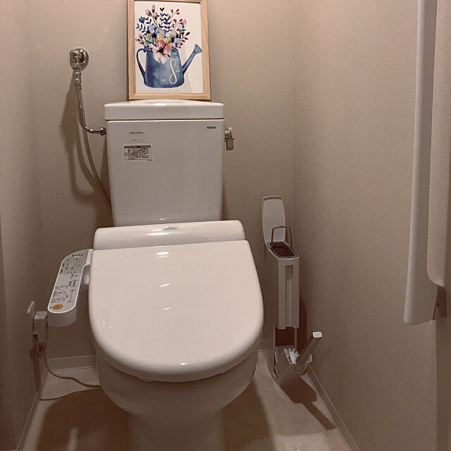 Bathroom,トイレポットとブラシ収納の一体型,ニトリ,スッキリ暮らしたい,シンプルな暮らし mimiの部屋