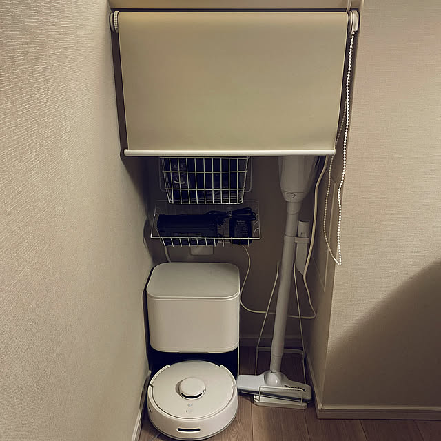 My Shelf,掃除機スタンド,掃除機収納,ロボット掃除機収納,ロボット掃除機の基地,ロボット掃除機,3LDKマンション,セリア,100均 super-novaの部屋