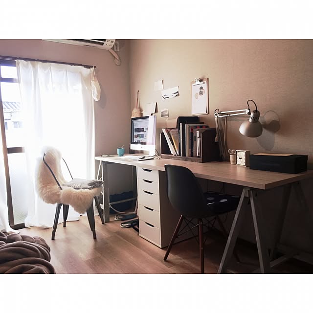 My Desk,塩系インテリア,古道具,IKEA,塩系インテリアの会,蚤の市,パソコン,アンティーク umaimesikuitaiの部屋