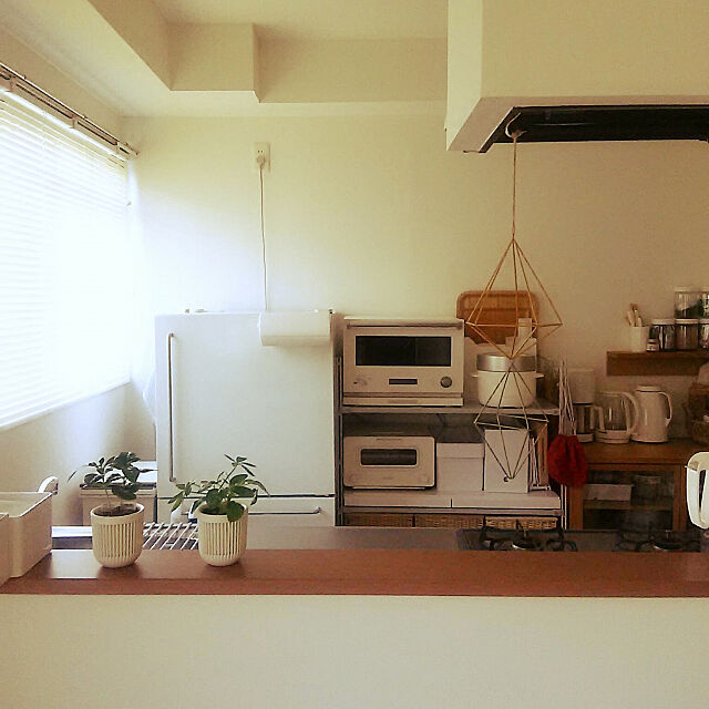 Kitchen,ひとり暮らし,シンプルインテリア,ホワイト家電,無印良品 家具,リノベーション賃貸,バルミューダのキッチン natsumomoの部屋