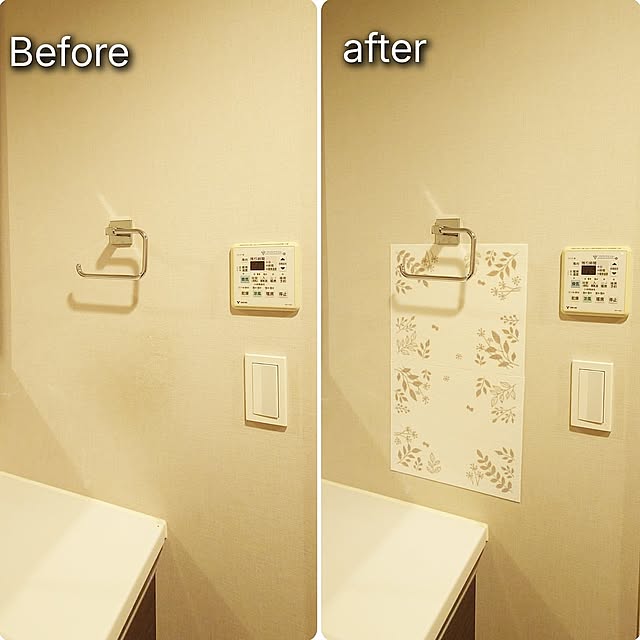 Bathroom,DIY,ビフォーアフター,暮らしの投稿,RCの出会いに感謝♡,RCの皆さまに感謝♡,過去picより,なにげない日常に感謝して,水はね対策,壁保護シート ToReTaRiの部屋