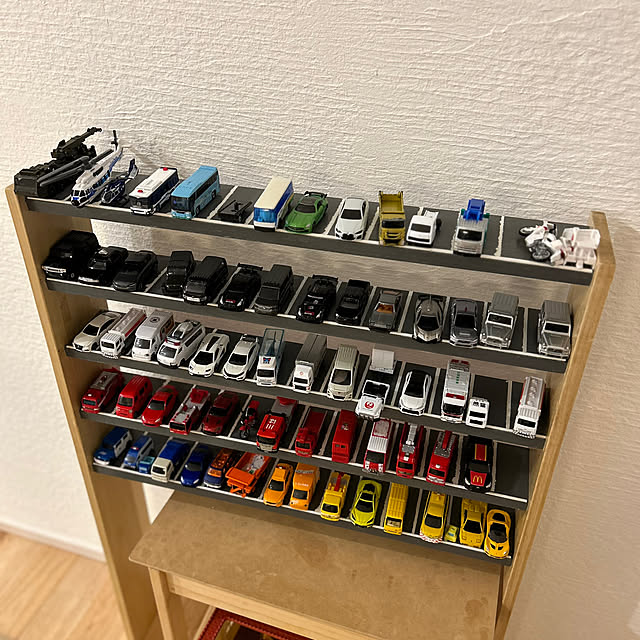 トミカ棚,トミカ棚DIY,トミカディスプレイ,トミカ収納&ディスプレイ,トミカ収納,子供部屋,Overview soraotoの部屋