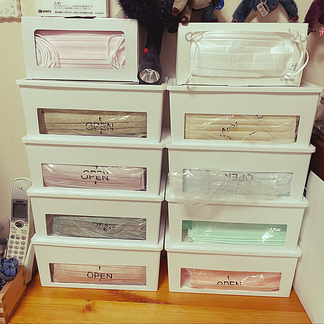 マスク収納,100均,セリア,My Shelf asukumaの部屋