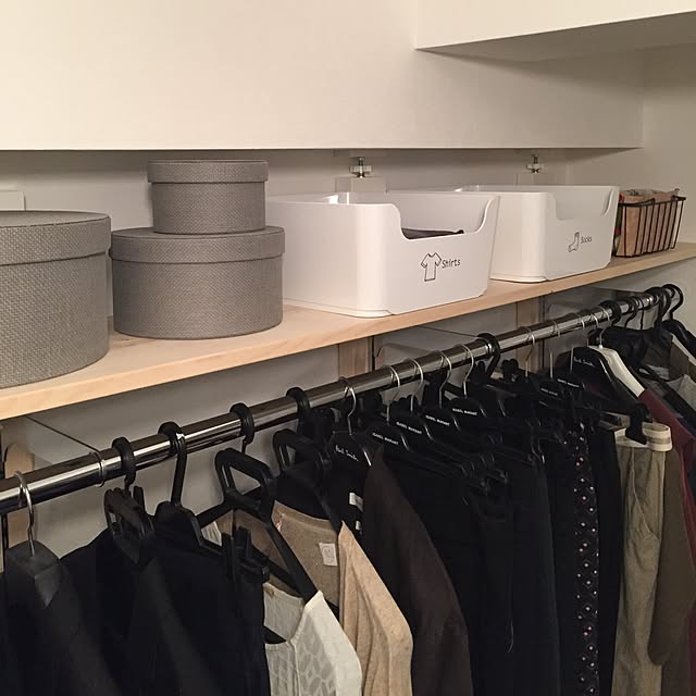 Bedroom,ハンガーラックDIY,収納棚DIY,ラブリコでDIY,IKEA,セリア momijiの部屋