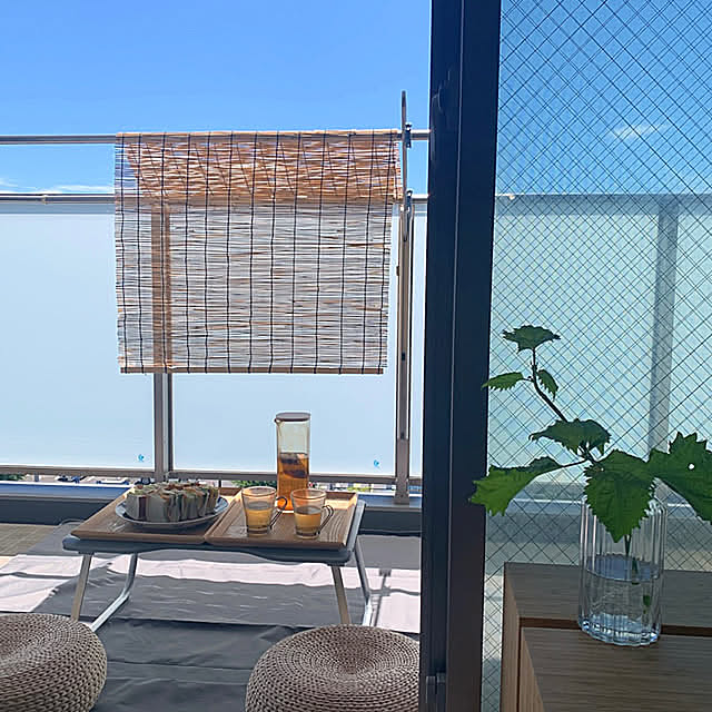 ベランダ,おうちキャンプ,夏,マンション暮らし,夏休み,こどもと暮らす,季節を感じる暮らし,季節を楽しむ暮らし,Lounge,ポータブルな暮らし,大葉 ykの部屋