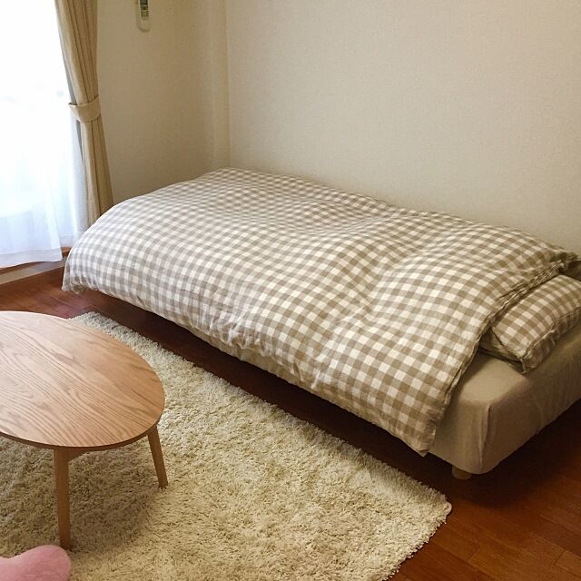 Bedroom,無印良品週間,シンプル,無印良品,一人暮らし,ナチュラル,脚付きマットレス chanの部屋