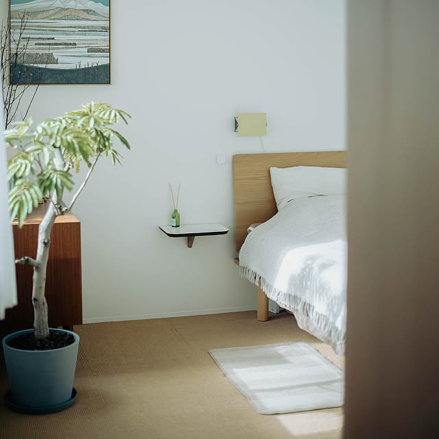 マンションリノベ,マンションリノベーション,リノベーション,サイザルカーペット,CP-1,DIY,サイドテーブル,寝室,ベッドルーム hinatabirdの部屋