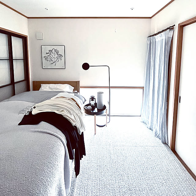 Bedroom,テームヤルヴィ,teemu jarvi,無印良品,IKEA,インテリア,模様替え,断捨離,衣替え,季節を感じる暮らし,心地よい暮らし,過去モニター,みんなにちょうどいい加湿器,加湿器 sacchiの部屋