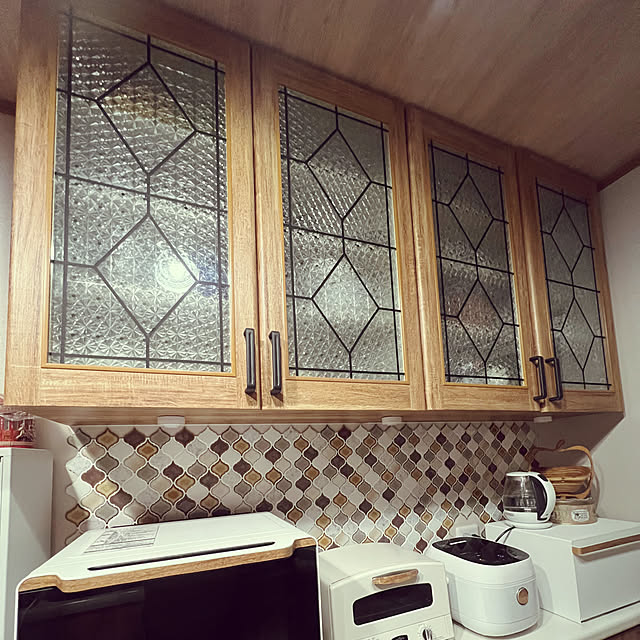 Kitchen,ガラスシート,DIY,ステンドグラス inkovsky.worldの部屋