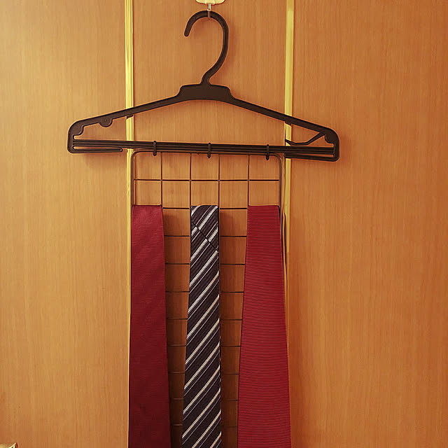 ワイヤーネット+結束バンド,ローコストで作成,ネクタイ掛け,On Walls naworinの部屋