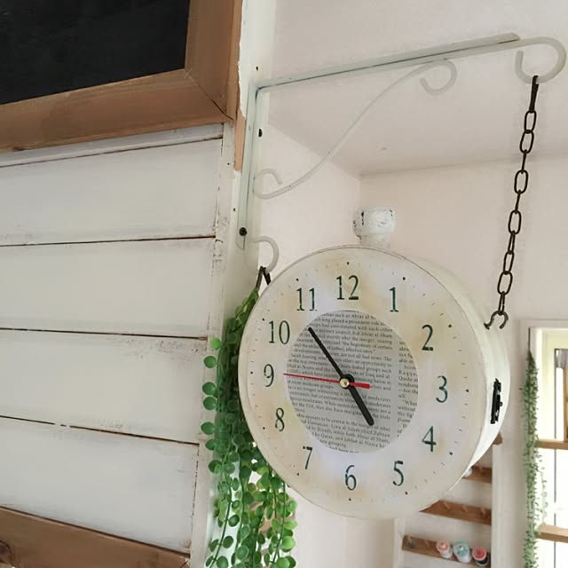 On Walls,両面時計,両面時計作りました,時計リメイク,時計作りました,雑貨,100均,ダイソー,手作り Yukoの部屋