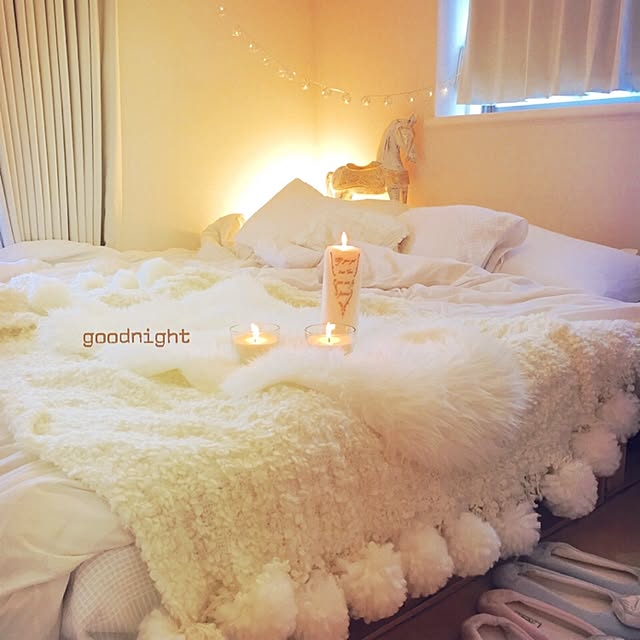 Bedroom,IKEA,ホワイトナチュラル,ホワイトインテリア,ふわもこ,DIY,北欧,カフェ風,照明,3Coins,ナチュラル,模様替え,アンティーク,ハンドメイド poshboxの部屋