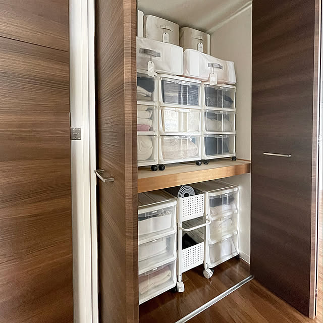 衣装ケース,収納ケース,ニトリ,収納,Overview,モノトーン,ホワイトインテリア nakkoo555_homeの部屋
