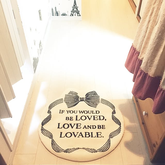 Entrance,狭い玄関,玄関マット新調しました,フランフラン,カントリー家具,ホワイトインテリア michimichiの部屋
